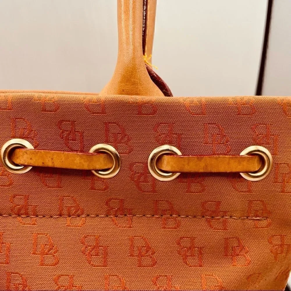 Vintage Dooney & Bourke Canvas Monogram Tote